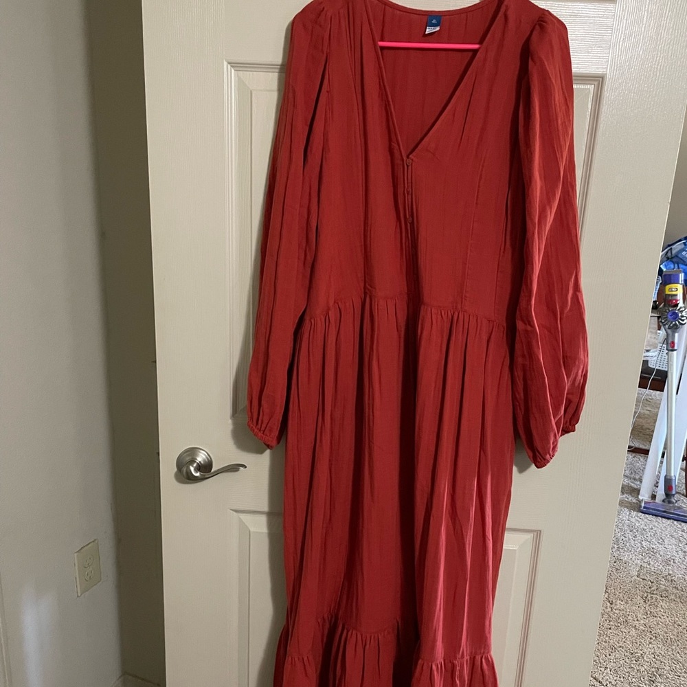 Orange Midi Dress